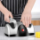Electric Knife Sharpener, Two Level Sharpener, Black/silver, Material: Abs Plastic 3