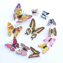 84 pegatinas de mariposas para pared, diseño 3D, extraíbles, para decoración del hogar, habitación infantil, luminosas, envío aleatorio.