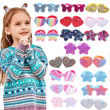 18 PCS Seamless Hair Ties for Girls Kids, High Elastic Hair Bands Ponytail Holders No Crease Headband Scrunchies Hair Accessories for Thick Heavy Hai