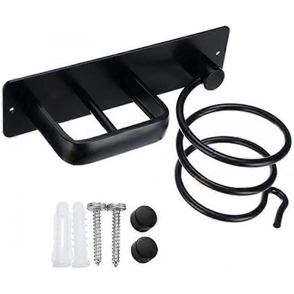 Unisex Hair Dryer Holder, Hair Straightener Holder With Hairdressing Cable, Non-Perforated Hair Dryer Holder, Aluminum Hair Straightener Holder For Bedroom