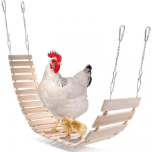 Hühnerschaukel, Hühnerstange, Hühnerleiter für Hühnerstall, Naturholz, Hühnerspielzeug, Hühnerstallzubehör, Vogelschaukel für Hühner