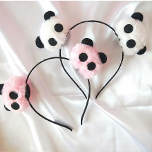 kpl panda-panta, karvainen hiusrengas, sarjakuvahiuspanta, panda-hiusasusteet tytöille, valkoinen, musta, pinkki, yksi koko, useimmille