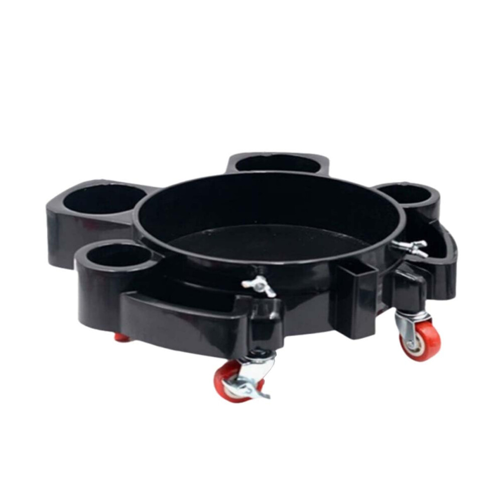 Multifunctional Car Wash Bucket Dolly 360-Degree Wheels Movable Rolling Base Professional Car Cleaning Kit Black 9016109075956