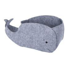 Storage Basket Whale Shaped Fabric Storage Bin Felt Decorative Sundries Organizer For Living Room Nursery