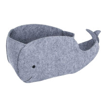 Storage Basket Whale Shaped Fabric Storage Bin Large Capacity Felt Snack Container Indoor Decor Living Room, Nursery