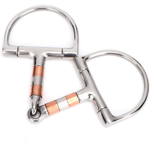 Snaffle Bits For Horses Copper Rollers Snaffle With Stainless Steel Mouth D Ring Comfort Ring Gag 2