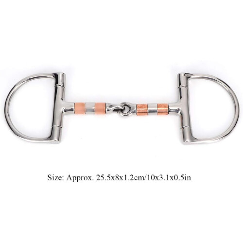 Snaffle Bits For Horses Copper Rollers Snaffle With Stainless Steel Mouth D Ring Comfort Ring Gag 1