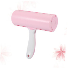 Lint Roller 2-Piece With Cover Pink For Pet Hair Removal From Clothes Furniture Car And Carpet Oblique Tear