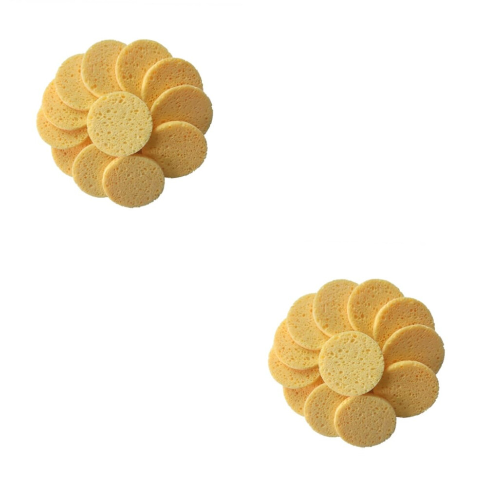 100pcs Cellulose Compressed Facial Cleaning Sponge Makeup Remover Pads Model 2 Gentle Exfoliation Deep Cleansing