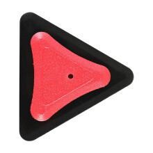 Silicone Pet Hair Remover Triangle Shaped Car Interior Brush, Reusable Cat And Dog Hair Detailer For Furniture Red