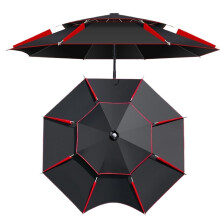 1.8m Fishing Sun Umbrella 360-Degree Rotation Thickened Folding Design Beach Camping Umbrella For Fishing Black