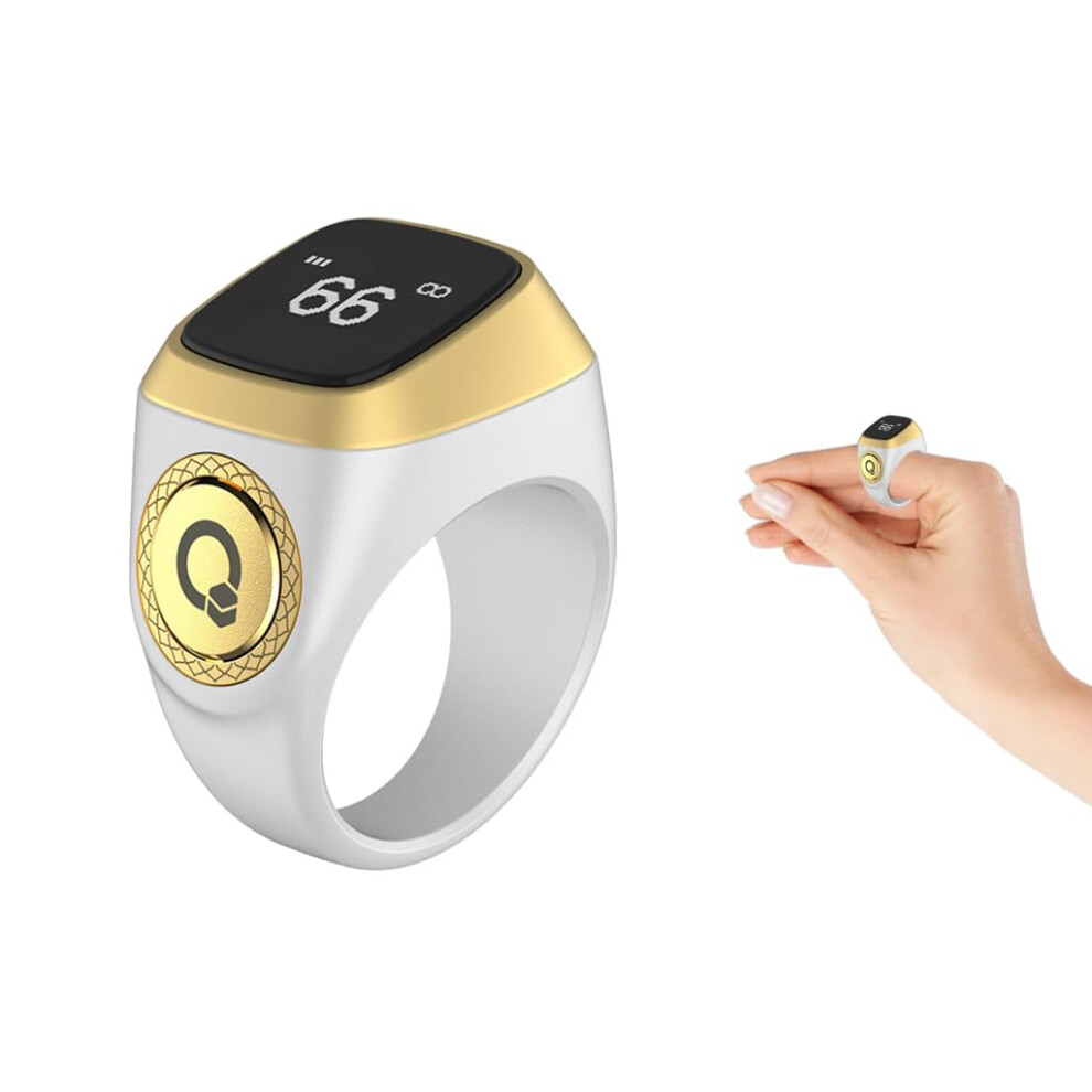 Smart Ring Counter Tasbih Zikr Ring For Muslim Prayer, Digital Tasbeeh Counter, 20Mm White 9393856969777