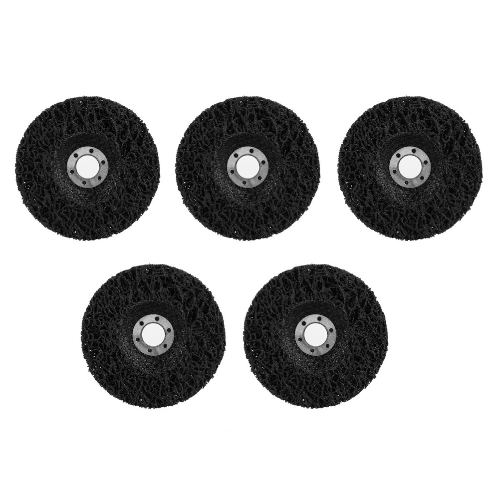 Black Poly Strip Wheel Disc 100Mm Rust Removal Tool For Angel Grinders 5Pcs 9391351699588
