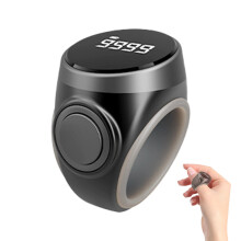 Counter Ring Smart Ring With Large Display Electronic Time Reminder Black For Classroom, Fitness, Inventory Counting