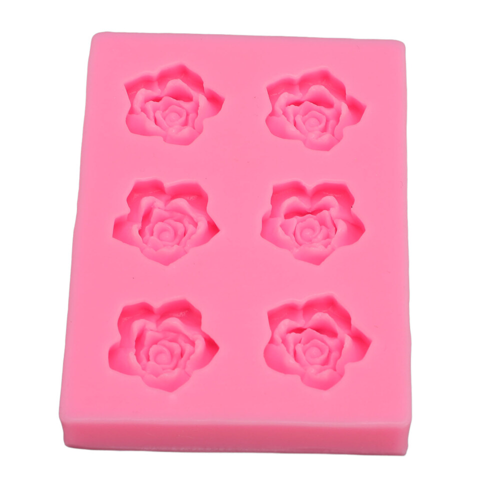 Rose Shape Silicone Tray Non-Stick Heat-Resistant For Cake, Candy & Soap 8261351700106
