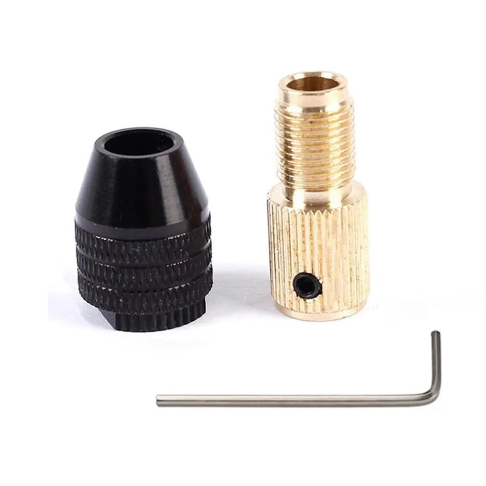 Brass Rigid Motor Shaft Coupling M8 Chuck Set 0.3-3.2Mm And 2-5Mm Holes 3.17Mm Bore 1 Pc 9354506929473