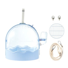 Clear Pet Carrier Travel Cage With Water Bottle And Station Frame For Small Pets Camping Cage