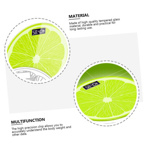 Body Weight Scale Lemon Design Precise Health Electronic Scale Automatic Use Temperature Display Compact Durable 1