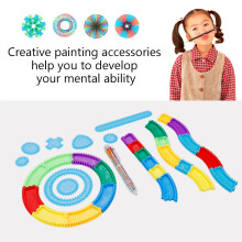 Spiral-Zeichnungslineal Kinder Kunstset Langlebiges Kunststoff Kreatives Spielzeug für Kinder
