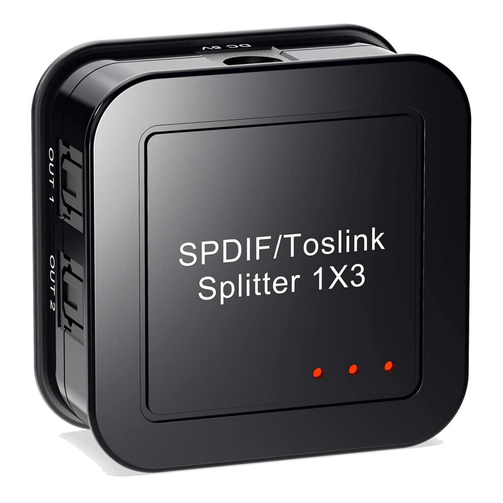 Digital Optical Audio 1X3 Splitter Spdif Toslink Optical Fiber Audio 1 In 3 Out For Blu-Ray Hdtv 9393856971879