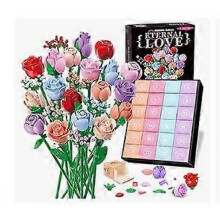 (A)Flower Bouquet Blocks Christmas Advent Calendar, Xmas 24 Days Sunflower Bouquet Blind Box