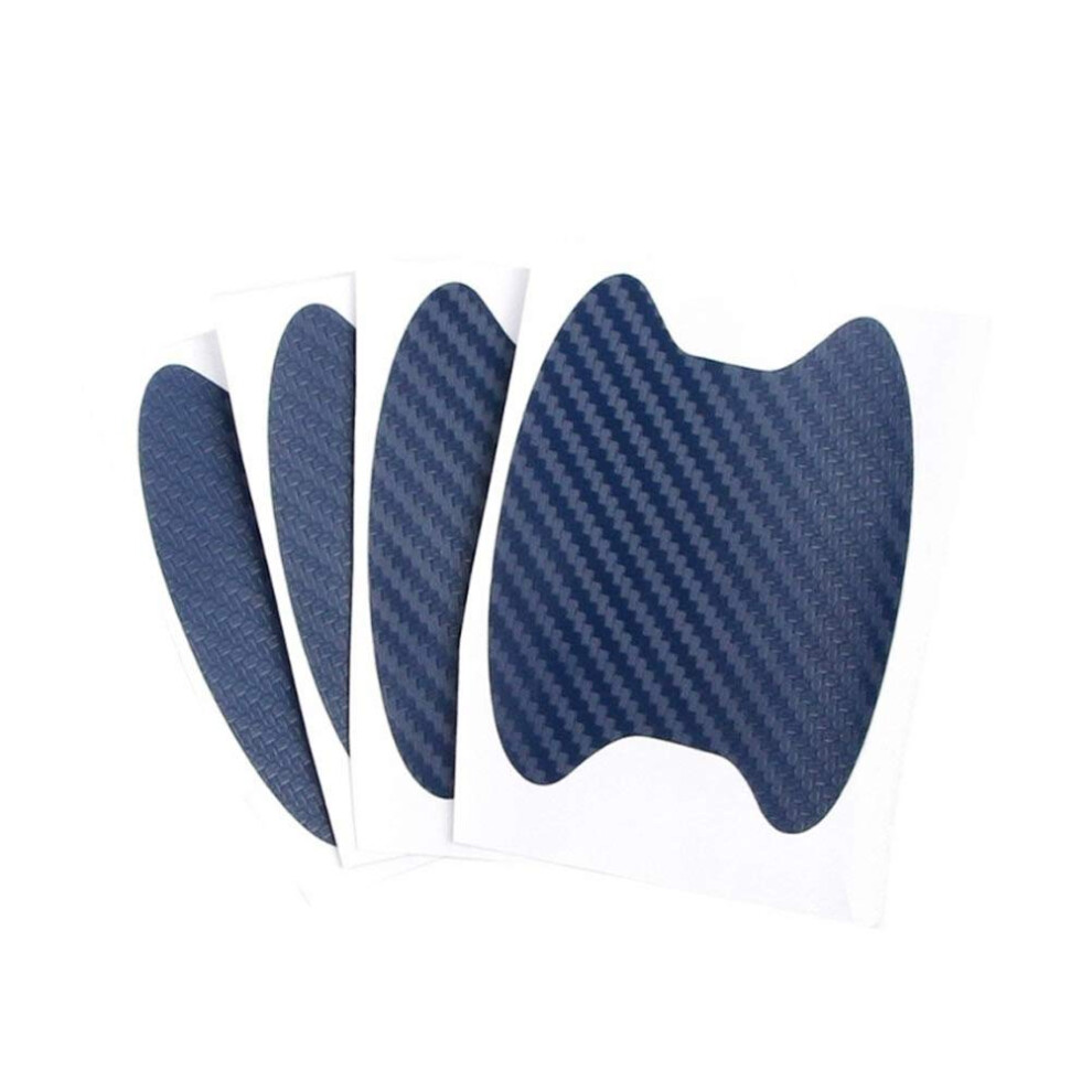 Universal Carbon Fiber Auto Door Handle Film Stickers, Self-Adhesive Car Door Handle Protector, For Grip Cups, 4-Piece 9016109081414