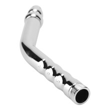 Anal Douche Cleaner with 2 Shower Heads, Aluminum Alloy, 20cm, Silver