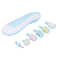 Elektrisches Baby-Nagelpflegeset, 2-Geschwindigkeiten, leises Schleifen, 13,5 x 4,5 cm, Blau