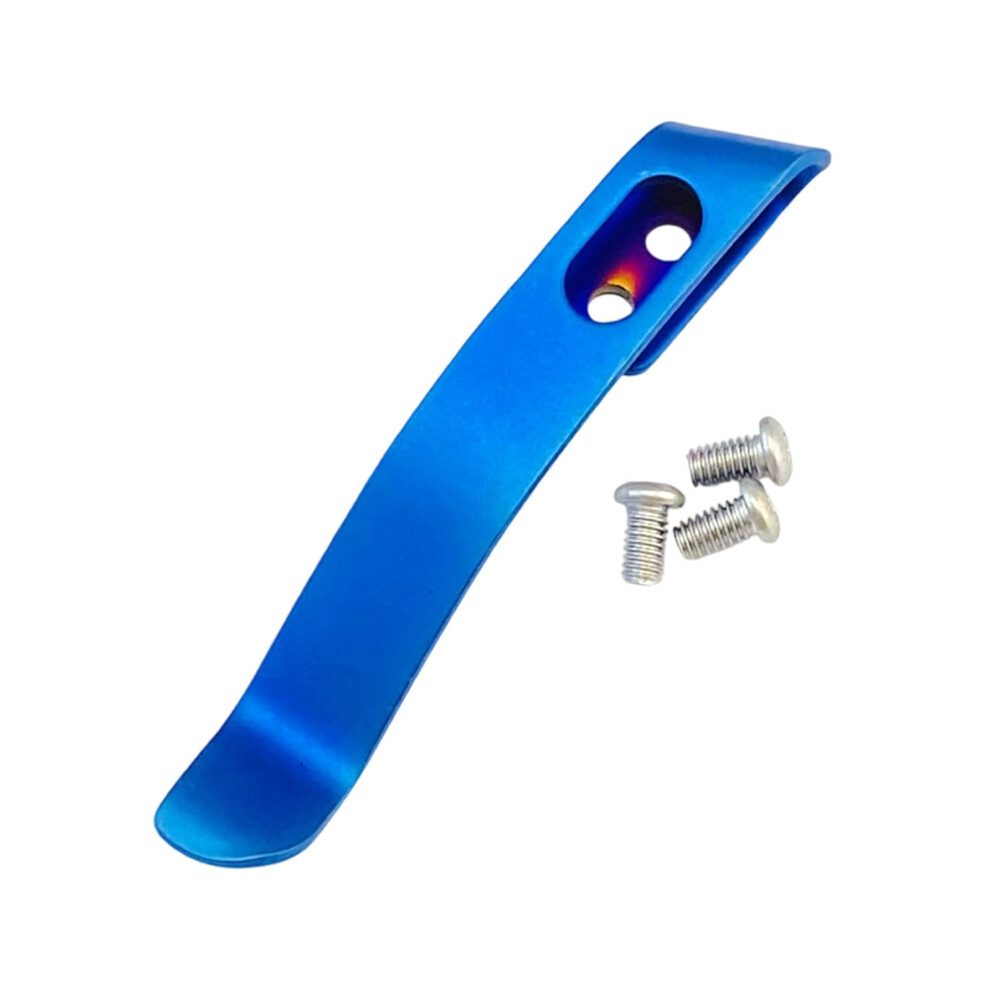 Stainless Steel Back Clip For Pocket Slicer Waist Clip Folding Cutter Handle Accessories Parts 3Pcs Screws Blue 9354506931971