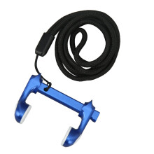 Diving Nose Clip And Nose Plug Aluminum Alloy Adjustable With Lanyard For Freediving And Swimming Blue