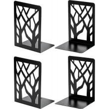 Book Ends Tree Design Modern Bookends for Shelves, Non-Skid Bookend, Heavy Duty Metal Book Stopper for Books/CDs 2 Pair