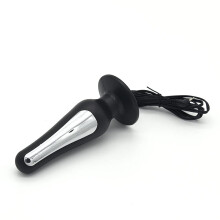 Anal Butt Plug Electric Pulse Electro Stimulator Prostate Massager Size M Sex Toys Masturbator