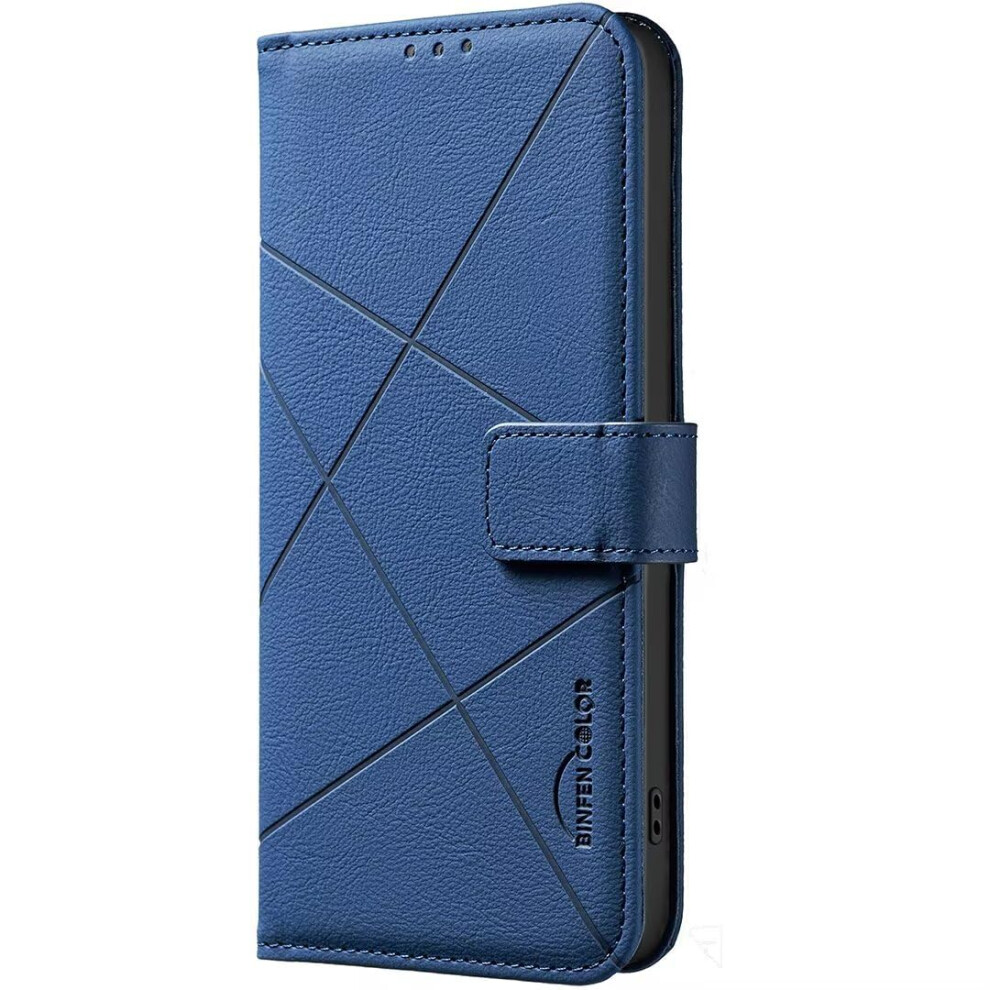 Case For Infinix Note 40 Pro 4G/5G With Card Holder Wallet Flip Case Magnetic Closure Pu Leather Blue 9354506933364