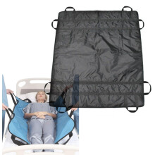 Positioning Pad With Reinforced Handles Nursing Pad For Elderly Turning Transfer Sheet For Seniors Bed Mat 39x47 Black