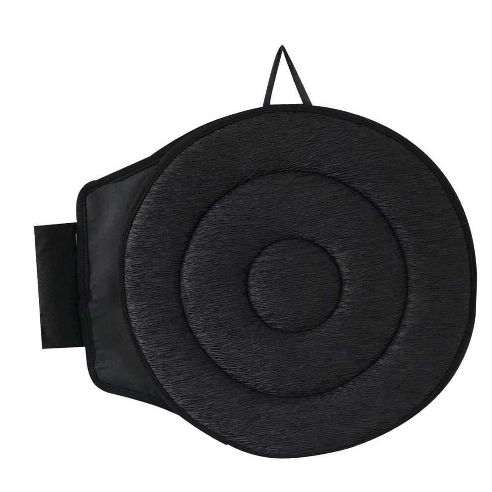 Swivel Seat Cushion 360-Degree Rotating Breathable Anti-Slip Disc Pad For Elderly And Disabled, Pleated Fabric Car Seat