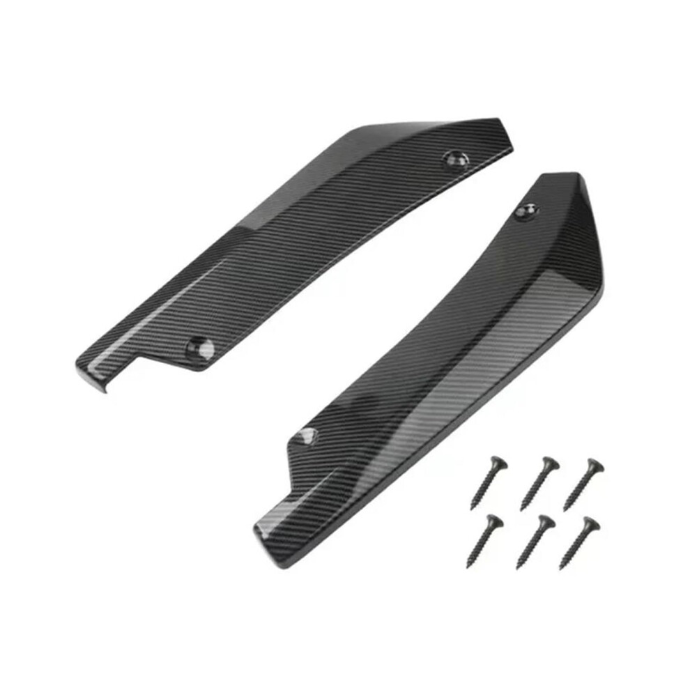 Rear Bumper Lip Spoiler 2-Piece Set Carbon Fiber Diffuser Canard For Skoda Octavia Vrs Rs Kodiaq Enyaq Superb 9393856976195