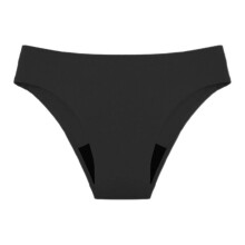 Underwear Women Menstrual Leak-Proof 4-Layer Mesh Swimming Trunks, High-Flow, Organic Black 3XL