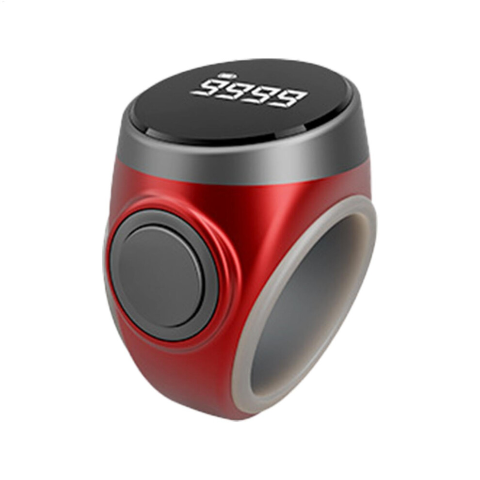 Black/Red/Green Lightweight Finger Counter Digital Clicker Ring With Large Display, Counting Aid For Meditation And Prayer