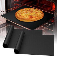 (Black, 2pcs) Reusable Oven Liner, 2counts Non Stick Oven Mat, Barbecue Utensils Oven Liner Pad, Microwave, Stove, Kitchen, Summer for Gift