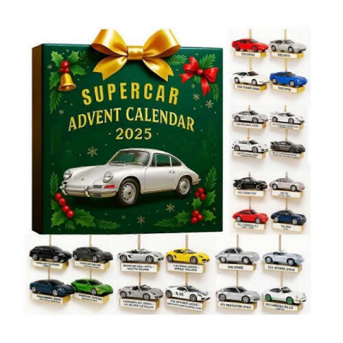 (Porsche)Supercar advent calendar blind box Christmas tree decoration