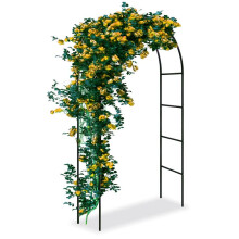 (Default) 2.4M Garden Arch Trellis Arched Metal Tubular Frame Climbing Plant Archway
