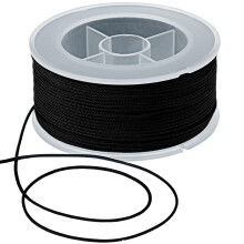 Nylon Cord Satin String 0.8mm 71 Yards Black For Bracelet And Necklace Jewelry Making Nylon Thread Trim