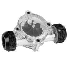 G1/4'' Thread Flow Meter for PC Water Cooling 8 Impellers Female to Female AU