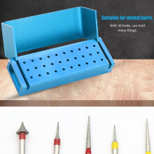 Dental Bur Block Desinfektionsbox Aluminium - Blau Autoklavierbar für Zahnarztgebrauch