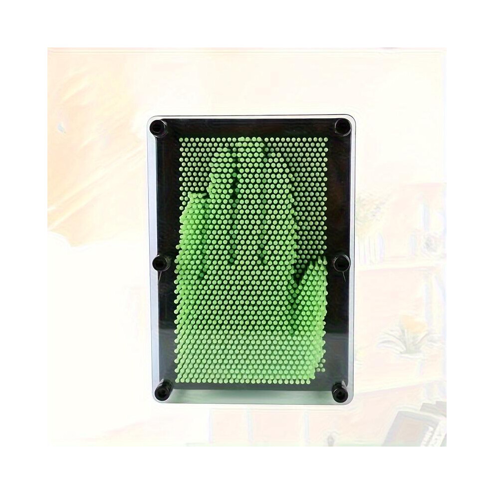 (Green, 1 Count) 3D Pin Art Impression Board, 1 Count Durable Novelty Plastic Sculpture Toy For Creative 3D Shapes And Designs, Creative Diy Toy For H 5011832463326