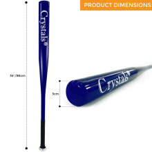 (34" BLUE) SHINE BLACK RED BLUE AND SILVER BASEBALL BAT YOUTH ADULT BEGINNER ADVANCED