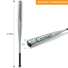(34" SILVER) SHINE BLACK RED BLUE AND SILVER BASEBALL BAT YOUTH ADULT BEGINNER ADVANCED