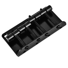 Metal Four String Bass Bridge for Electric Guitar Black, Easy Fit