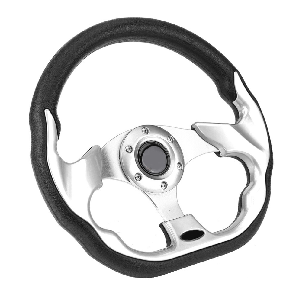 320Mm Carbon Fiber Racing Drifting Steering Wheel Â Universal Fit Silver 8401351713731