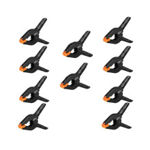 (Black, 4pcs) 2.5 Inch Professional Plastic Small Spring Clamp, Portable Heavy Duty Clamp, Plastic Clip For Backdrop Stand, Photography, Office Gardening